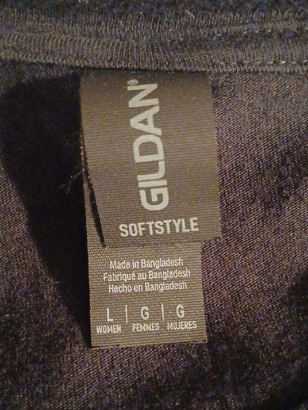 Gildan Black V-Neck Tee with White Political Text